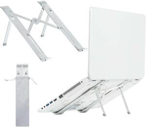 ノートパソコン スタンド pcスタンド 折りたたみ 軽量で持ち運び アルミ製 パソコンスタンド 4段の高さ調節可能 