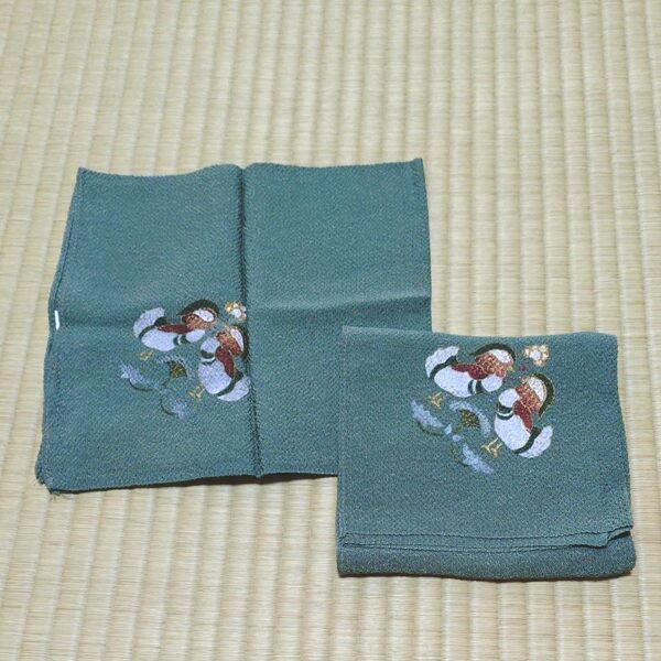 ふじみやびの風呂敷 和風柄 鳥模様 2枚まとめ売り