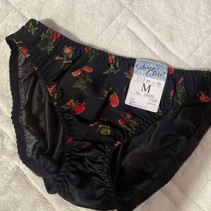 ショーツM トリコットショーツ レディースショーツ 花柄ショーツ パンティ ブラック