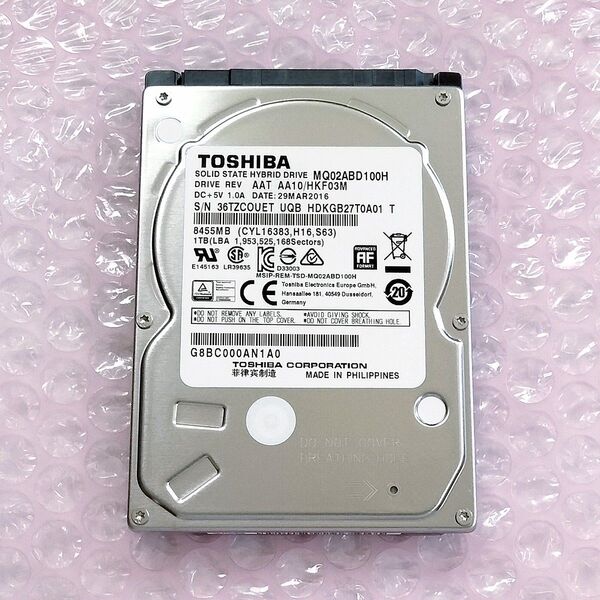 TOSHIBA MQ02ABD100H 1TB 2.5インチHDD SSHD