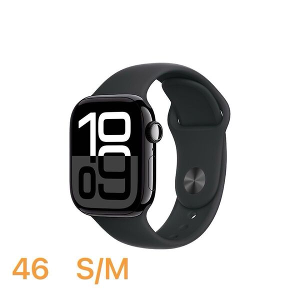 Apple Watch Series10 GPSモデル ブラックスポーツバンド S/M