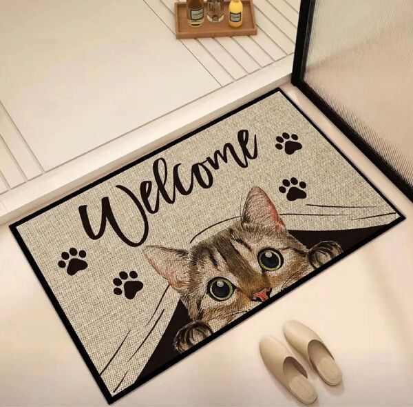 猫マット 玄関マット 猫デザインの室内用 玄関マット バスマット ラグ マット 送料無料 新品