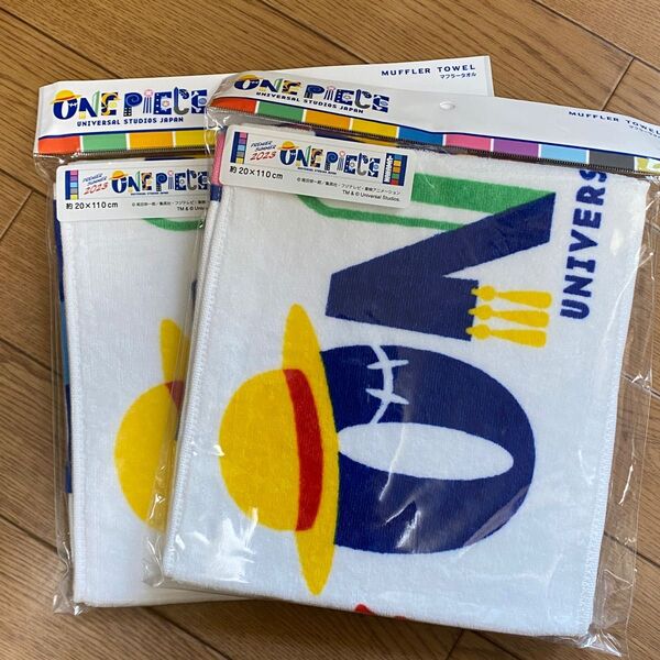2点 新品 ユニバーサルスタジオジャパン ワンピース ONE PIECE マフラータオル ロングタオル