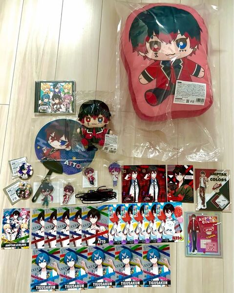アンプタックカラーズ・騎士A まとめ売り 缶バッジ アクキー アクリルキーホルダー グッズセット アクリルスタンド
