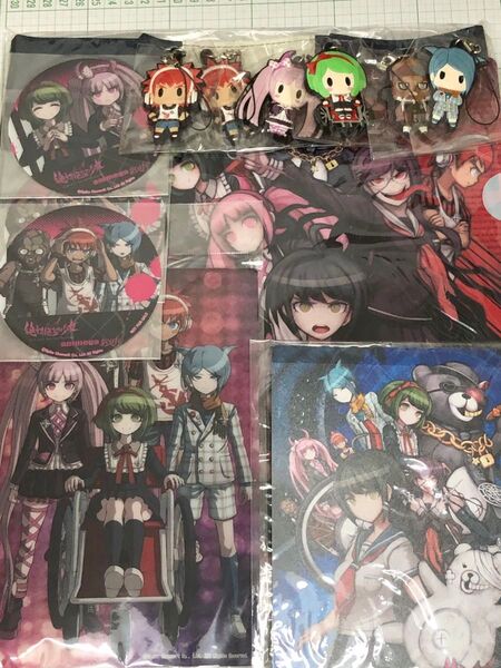 絶対絶望少女 マウスパッド クリアファイル ラバーストラップ コミケ限定グッズ アニメガカフェ 他まとめて 特典