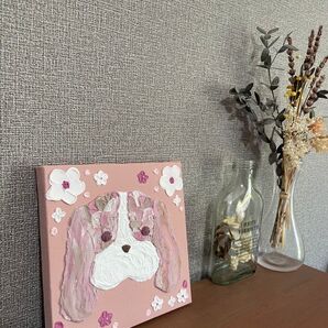 りくふく様専用 テクスチャーアート キャバリア アートパネル