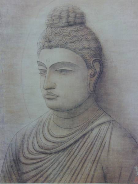 Ikuo Hirayama, Buddha-Statue (Gandhara), Äußerst seltenes Kunstbuch, Kommt mit hochwertigem Rahmen, kann, Malerei, Ölgemälde, Natur, Landschaftsmalerei