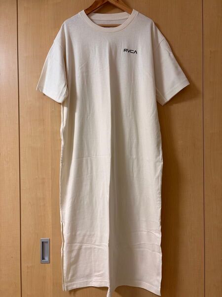 RVCA Tシャツ マキシ丈 ロングワンピ 半袖 ショートスリーブ レディース ワンピース S 半袖ワンピース Tシャツワンピース