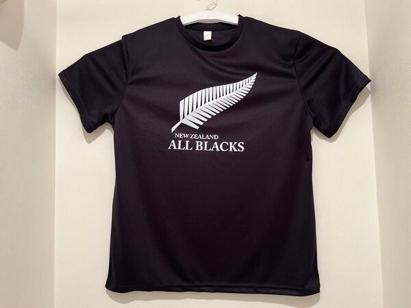 ニュージーランド オールブラックス 半袖 Tシャツ(Lサイズ)ブラック ラグビー トレーニングウェア