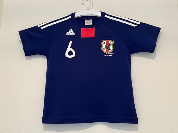 adidas サッカー 日本代表 ユニフォーム(130サイズ)背番号6番 半袖 Tシャツ アディダス