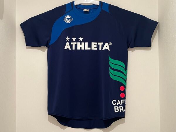 ATHLETA 半袖 Tシャツ(Mサイズ)サッカー トレーニングウェア紺色×青色 アスレタ プラクティスシャツ