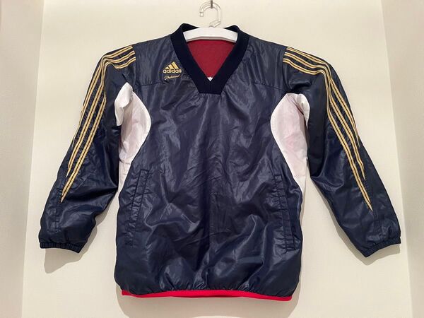 アディダスプロフェッショナル 長袖 ジャケット(150サイズ)野球 トレーニングウェア Vジャン ネイビー adidas