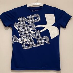アンダーアーマー 半袖 Tシャツ(160サイズ)ブルー トレーニングウェア プリントTシャツ
