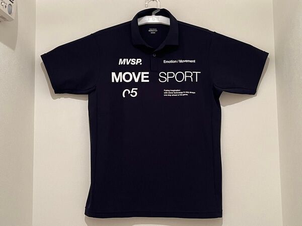デサント ムーブスポーツ 半袖ポロシャツ(Sサイズ)紺色 トレーニングウェア ゴルフウェア DESCENTE MOVE SPORT