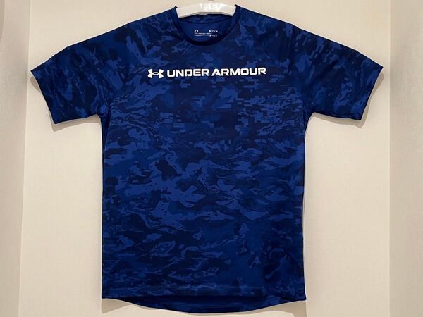 アンダーアーマー 半袖 Tシャツ(Mサイズ)ブルー 野球 トレーニングウェア プラクティスシャツ UNDER ARMOUR