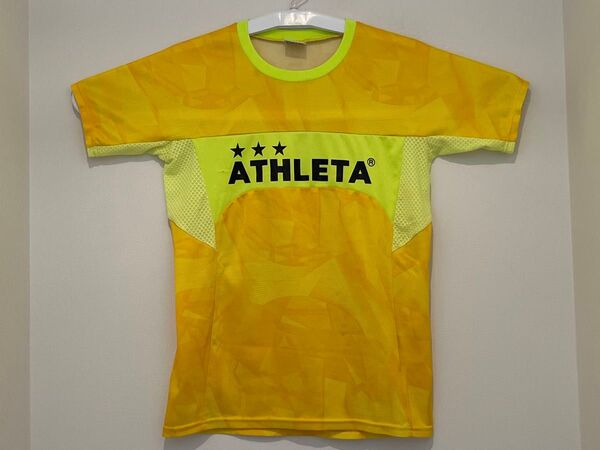 アスレタ 半袖 Tシャツ(160サイズ)ATHLETA サッカートレーニングウェア 黄色 イエロー プラクティスシャツ