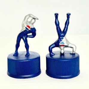 ペプシマン ペプシコーラ 非売品 グッズ ボトルキャップ 2体セット レトロ