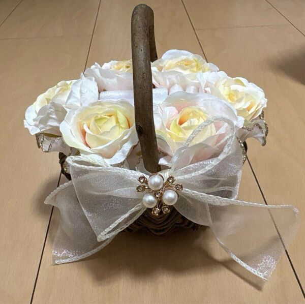 リングピロー 婚約指輪 結婚指輪 指輪 カゴ 結婚式 リング ハンドメイド 冠婚葬祭 婚礼