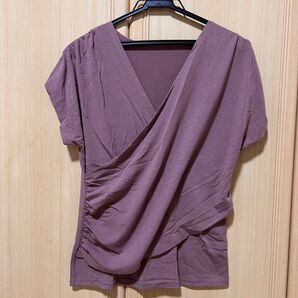 カシュクールトップス パープル レディース