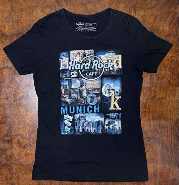 Hard Rock CAFE ハードロックカフェ ミュンヘン 半袖Tシャツ ブラック コットン100% ユニセックス