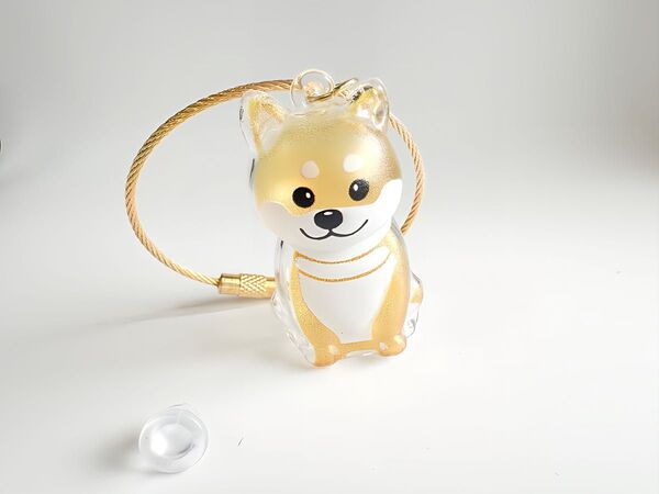 うちの子のけだまだま 柴犬 チワワ ミニチュアダックス 毛玉入れ キーホルダー