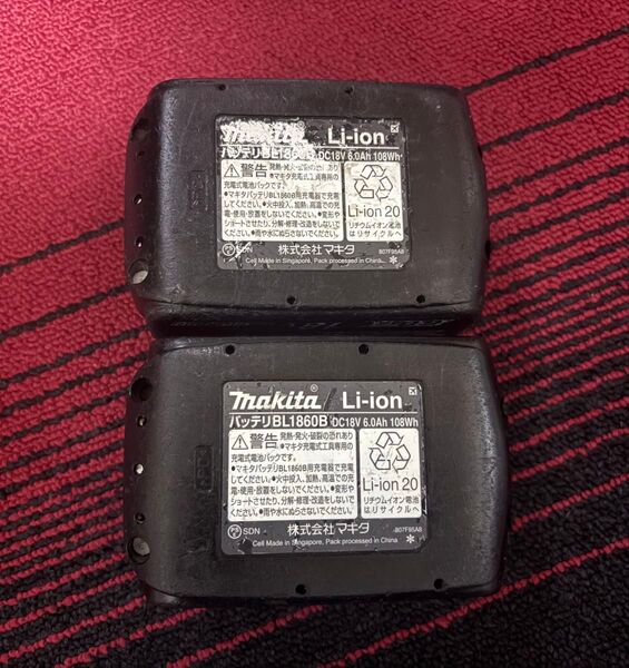BL1860B リチウムイオンバッテリー makita 充電回数52,53