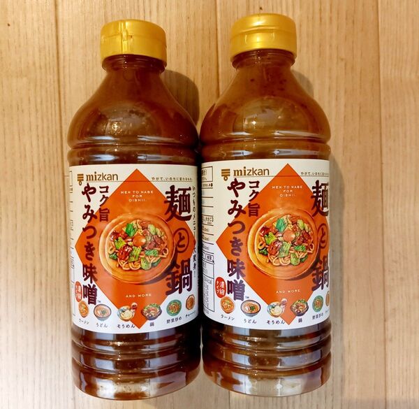 ミツカン 大好きだし。麺と鍋。コク旨やみつき味噌 500ml×2本