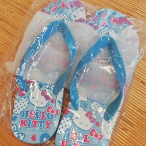 ☆評価1000記念セール☆キティちゃん ハローキティ HELLO KITTYビーチサンダル ビーサン 水色 新品未使用 24センチ