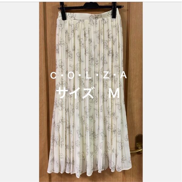 ④ C・O・L・Z・A Mサイズ スカート ロング プリーツスカート 花柄 プリーツ
