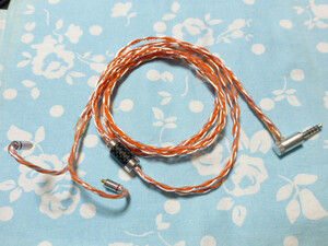 切り込み入り MMCX オーグライン+pt 撚り線 + ALO SXC Cryo 24awg 八芯 ブレイド編み込み 4.4mm5極 Lプラグ 銀メッキ CINQBES カスタム可能