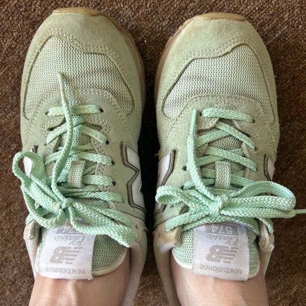 New Balance 574 ミントグリーン スニーカー
