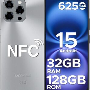 Android 15 SIMフリー スマホ 32GB+128GB 2TB拡張 アンドロイド シルバー 大画面