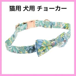 ハーネス 猫用 犬用 チョーカー リボン 花柄 アクセサリー