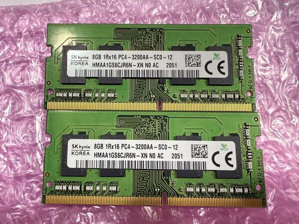 SK hynix PC4 3200AA 8GB×2(16GB) ノートPC SO-DIMM DDR4