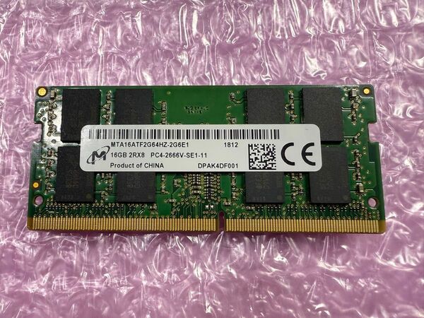 Micron PC4 2666V 16GB ノートPC SO-DIMM DDR4