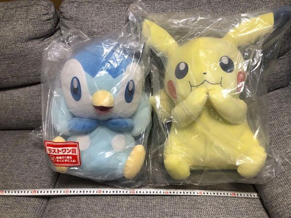 2024 Pokmon Collection 一番くじ A賞等身大ピカチュウ & ラストワン賞 ポッチャマ ぬいぐるみ ポケモン