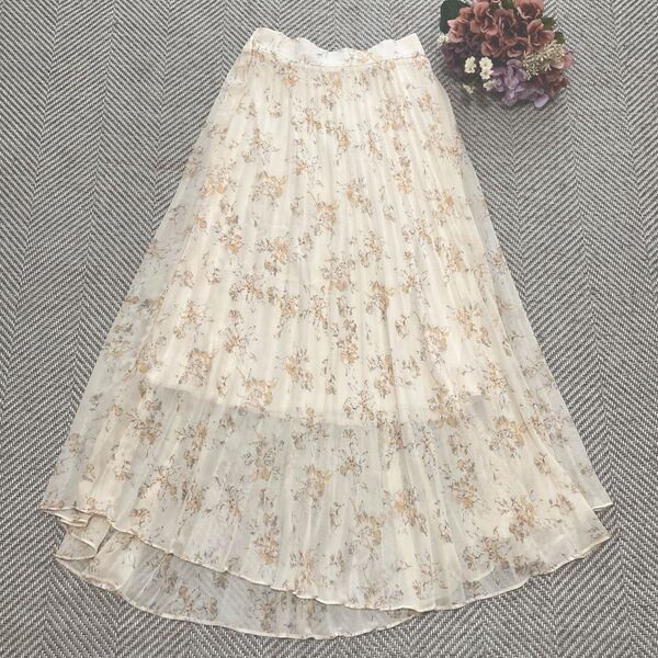 MISCH MASCH ミッシュマッシュ 花柄 イエロー フレア ロングスカート