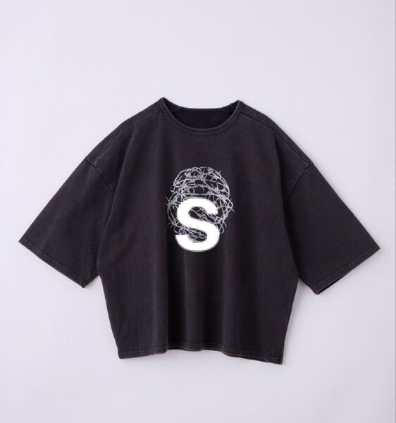 grancy グラフィックデザインリバーシブルTシャツ ブラック s
