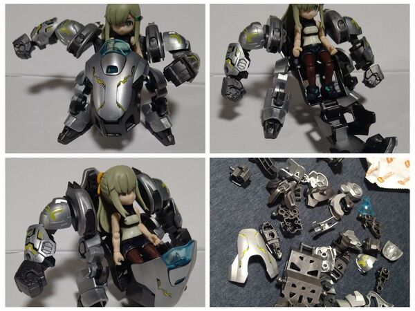 海外製プラモデル LINK travelers リンクトラベラーズ 乗り物 ロボ パワードスーツ ライドアーマー 銀