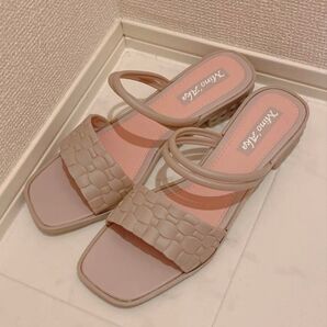 新品!くすみピンク サンダル