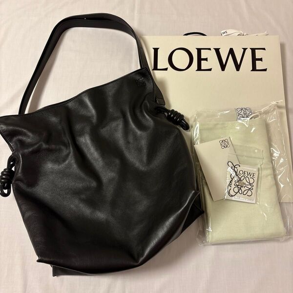 LOEWE フラメンコ ラージ ブラック ショルダーバッグ 黒