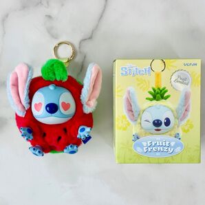 スティッチ フルーツフレンジー ぬいぐるみキーチェーン スイカ 香港ディズニー