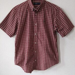 送料込 Ralph Lauren 半袖チェックボタンダウンシャツ ポロラルフローレン サイズ160