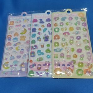 ボンボンドロップ 立体シール 3枚セット