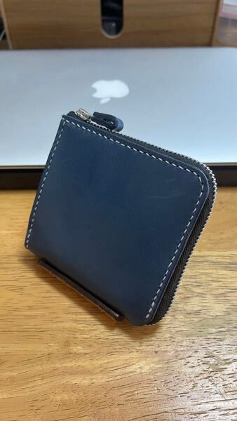 L字ファスナー財布 ハンドメイド 本革 コンパクト