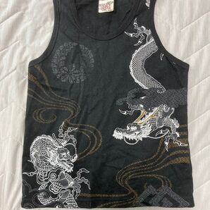 SPACE OPERA タンクトップ 男の子 龍柄 ブラック 130