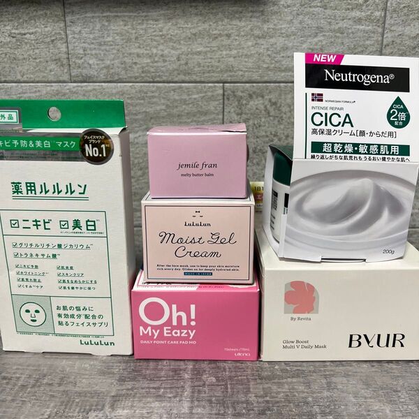 ルルルン モイストジェルクリーム 保湿タイプ 80g×他化粧品6点セット