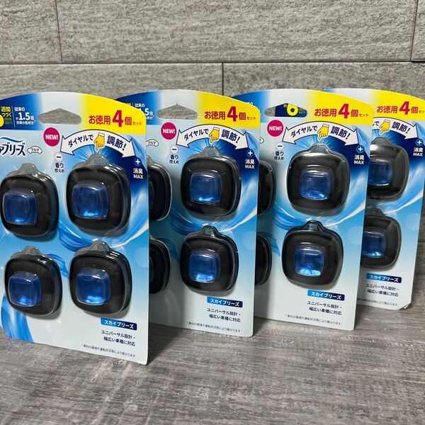 P&G ファブリーズ クルマ イージークリップ スカイブリーズ 2.4ml 4個入×4個セット