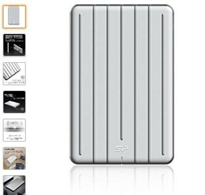 SILICON POWER PORTABLE HDD 1TB 2.5INCH Type-C METAL CHELL CASE MODEL ANTI SHOCK TYPE A75 SIRIES SP010TBPHDA75S3S