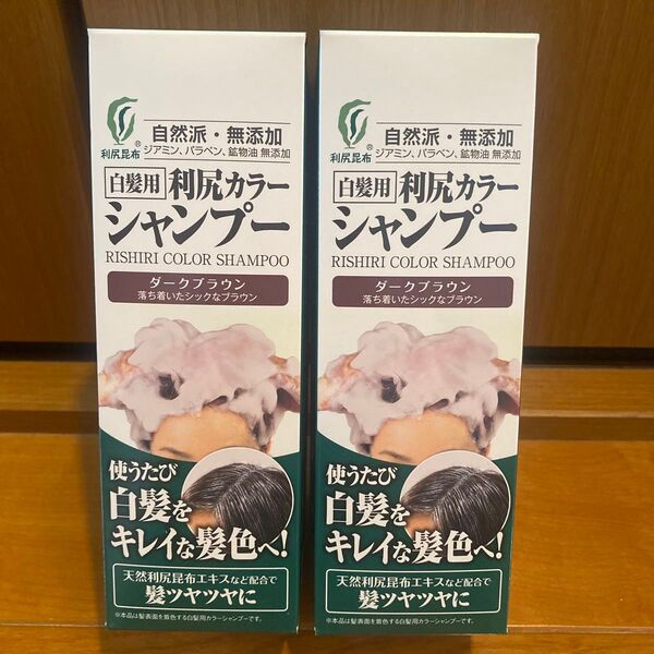 Sastty 白髪用 利尻カラーシャンプー 200ml ダークブラウン 2個セット